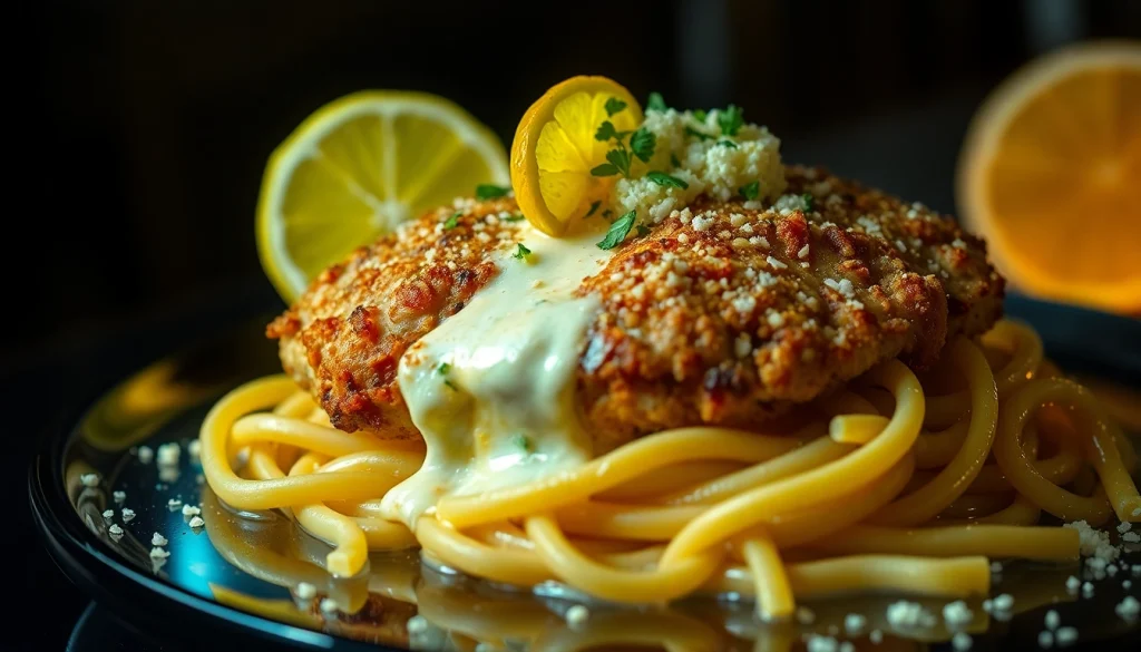 Crispy Parmesan Chicken with Creamy Lemon Pasta Recipe - Food Market Insights